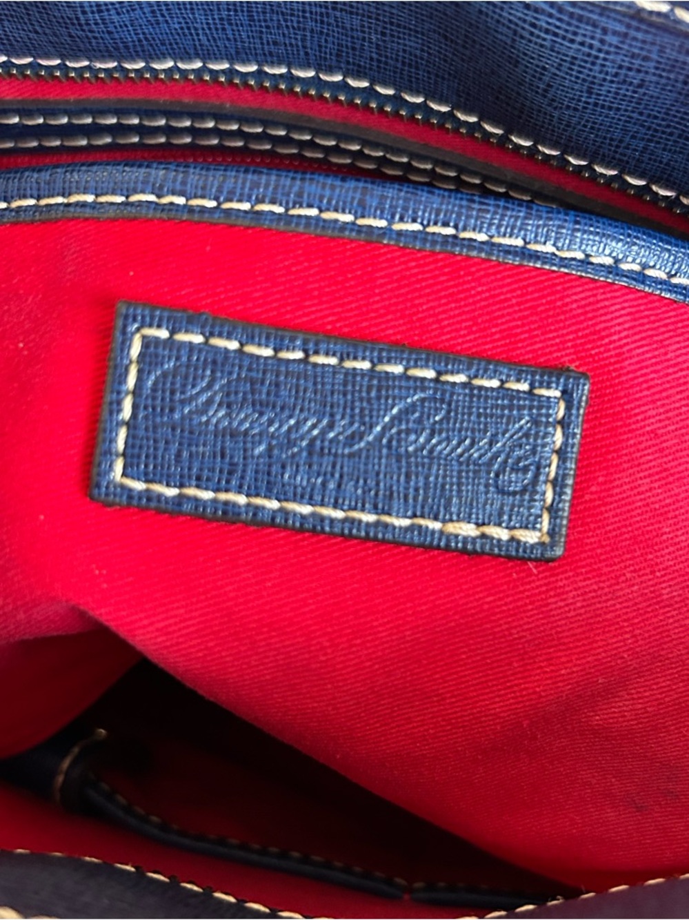 Dooney & Bourke Pebble Grain Small Lexington tote bag in Navy Blue - Picture 6 of 7